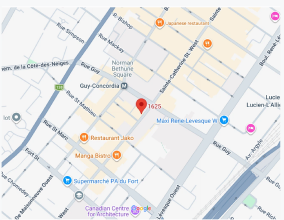 Map: 1625 Saint Catherine West, Montreal